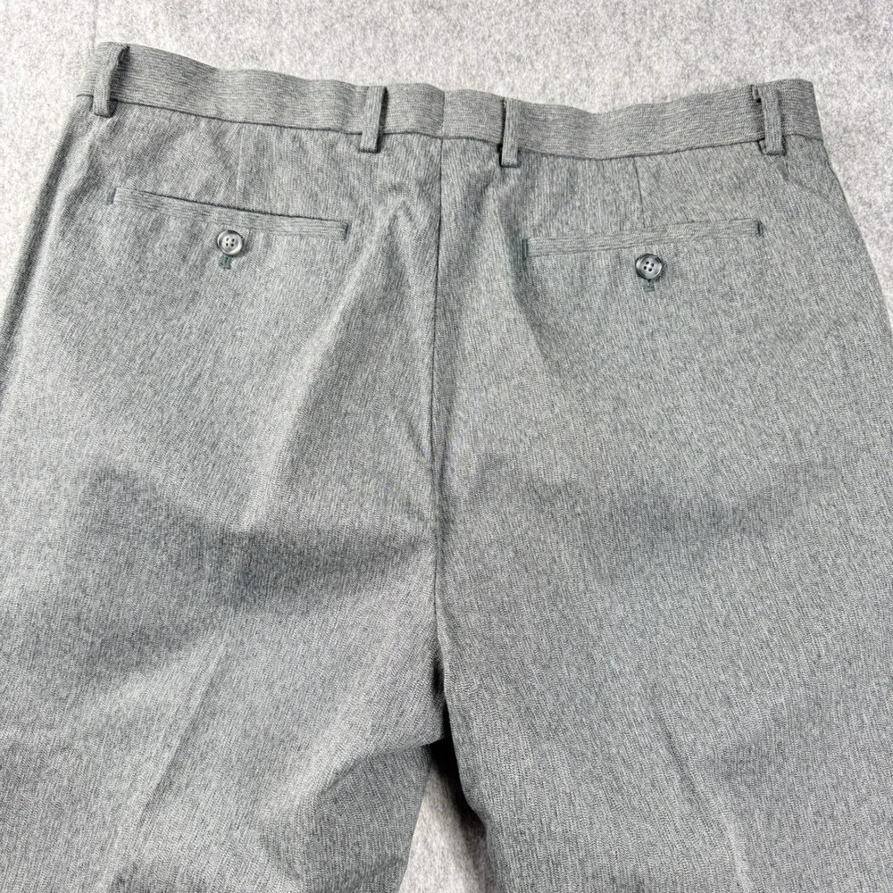 Banana Republic Dress Pants Mens 36x31 Gray Heather Tailored Slim Fit‎ Non Iron